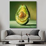 Canvas Schilderijen Avocado doormidden gesneden