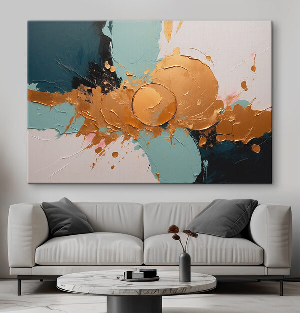 Spatten van kleur, golven van emotie Canvas Schilderijen Spatten van kleur, golven van emotie