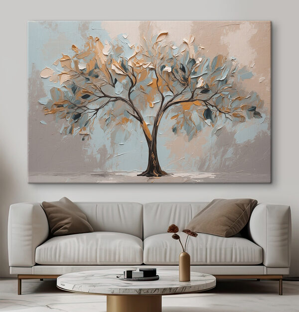 Schilderij van een boom Canvas Schilderijen Schilderij van een boom