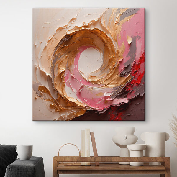 Werveling van verf op een muur Canvas Schilderijen Werveling van verf op een muur