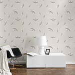 Fotobehang Patroon van vogels op een witte achtergrond
