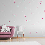 Fotobehang Witte en roze hagelslag