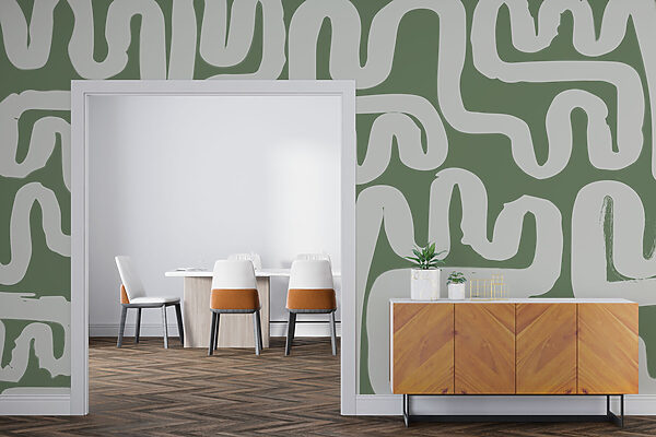 Fotobehang Doolhof met witte lijnen