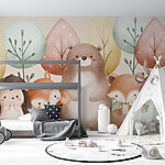 Fotobehang Groep dieren in het bos