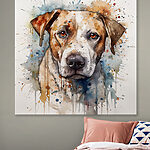 Canvas Schilderijen Schilderij van een hond