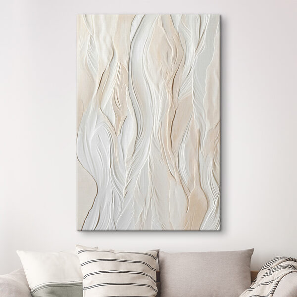 Canvas Schilderijen Witte muur met golvende lijnen (Artikelnummer: s36027) Canvas Schilderijen Canvas Schilderijen Witte muur met golvende lijnen (Artikelnummer: s36027)