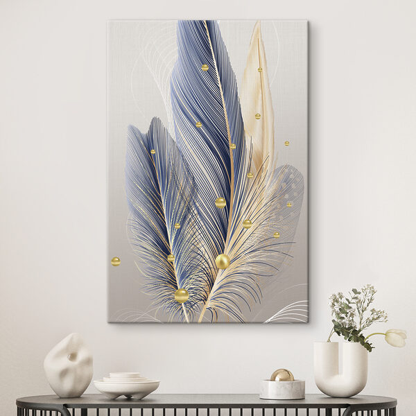 Elegante veren in een sereen ontwerp Canvas Schilderijen Elegante veren in een sereen ontwerp