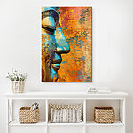 Canvas Schilderijen Bronzen tinten ontmoeten serene blikken.