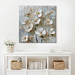Canvas Schilderijen Schilderij van witte bloemen