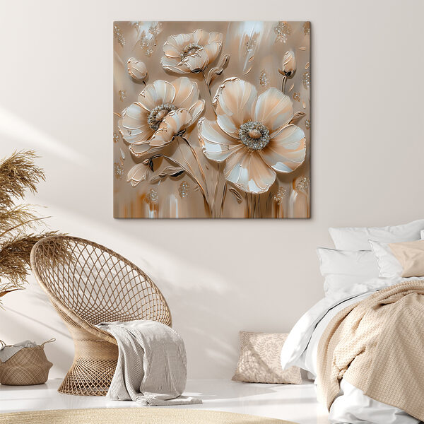 Elegante bloemenharmonie in de kunst Canvas Schilderijen Elegante bloemenharmonie in de kunst