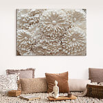 Canvas Schilderijen Groep witte bloemen