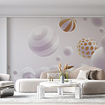 Fotobehang Elegante bollen in een serene stroom.