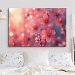 Canvas Schilderijen Etherische bloemen in zacht licht