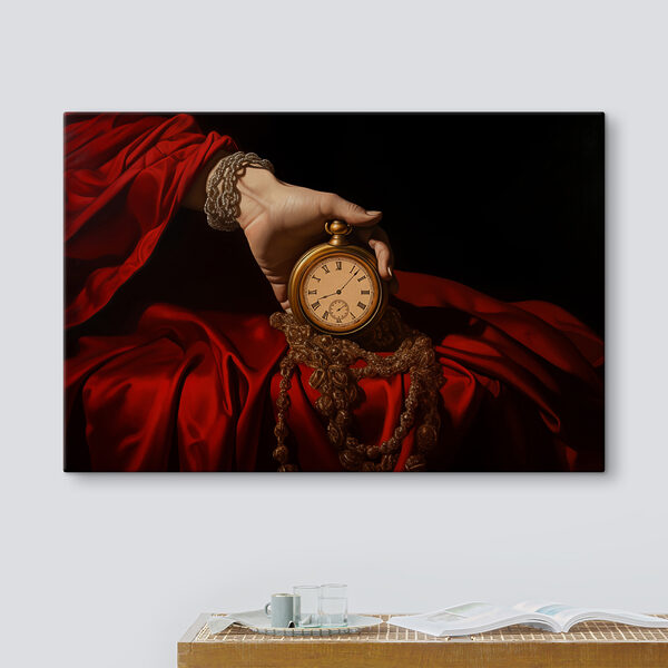 Tijd in de greep van elegantie Canvas Schilderijen Tijd in de greep van elegantie