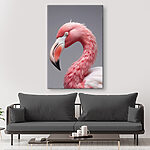 Canvas Schilderijen Elegant roze flamingoportret