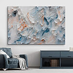 Canvas Schilderijen Oppervlak met witte en blauwe structuur