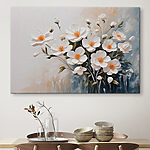 Canvas Schilderijen Schilderij van witte bloemen