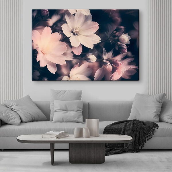 Bloesems in een dromerige waas Canvas Schilderijen Bloesems in een dromerige waas