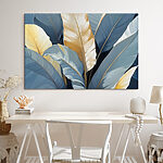 Canvas Schilderijen Elegant gebladerte in artistieke tinten