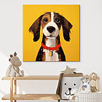 Canvas Schilderijen Schilderij van een hond