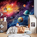 Fotobehang Planeten aan de hemel met planeten