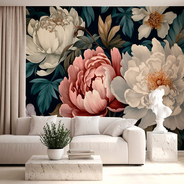 Elegante bloemsymfonie in bloei Fotobehang Elegante bloemsymfonie in bloei