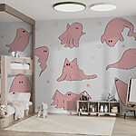 Fotobehang Set roze spoken