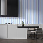 Fotobehang Blauw-wit gestreepte achtergrond