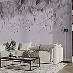 Fotobehang Matte bladeren in monochrome tinten