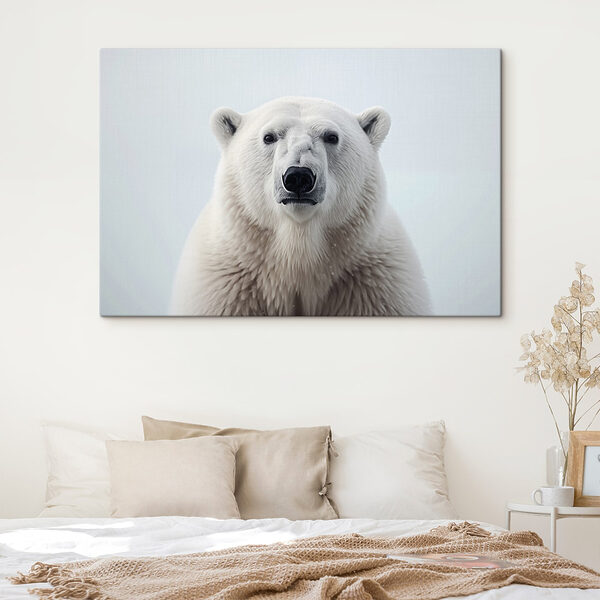 IJsbeer kijkt naar de camera Canvas Schilderijen IJsbeer kijkt naar de camera