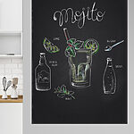 Canvas Schilderijen Krijttekening van een drankje