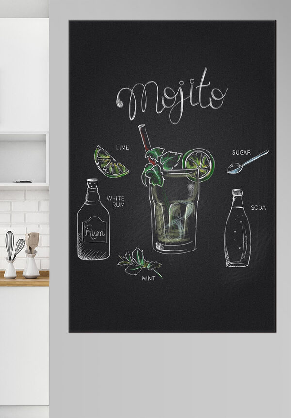 Krijttekening van een drankje Canvas Schilderijen Krijttekening van een drankje