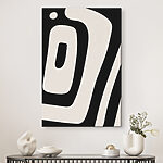 Canvas Schilderijen Zwart-wit gestreept object