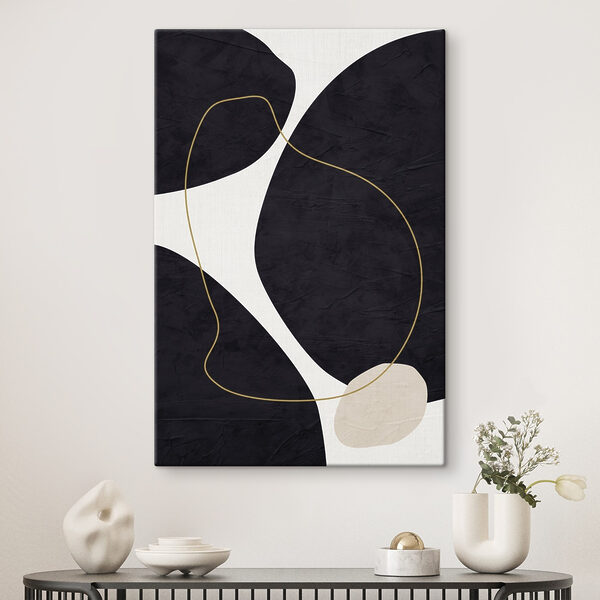 Elegante rondingen, monochrome harmonie Canvas Schilderijen Elegante rondingen, monochrome harmonie