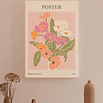Canvas Schilderijen Vintage Bloemen Elegantie, Botanische Collectie