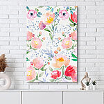 Canvas Schilderijen Aquarel van bloemen