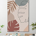 Canvas Schilderijen Abstracte lijnen en aardetinten