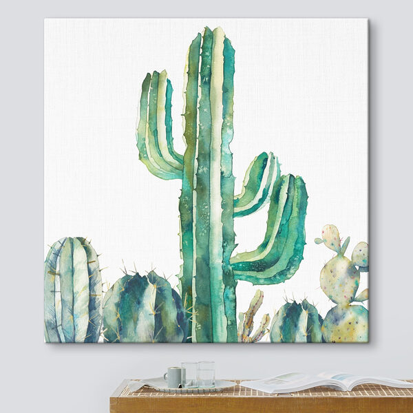 Aquarel van een cactus Canvas Schilderijen Aquarel van een cactus