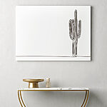 Canvas Schilderijen Cactus in één lijn getekend