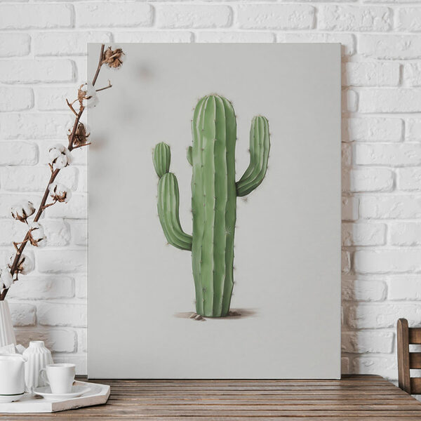 Cactus met naalden Canvas Schilderijen Cactus met naalden
