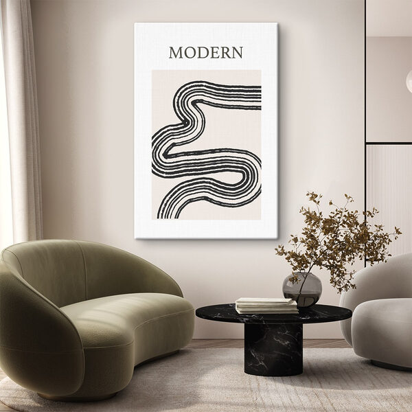 Zwart-wit lijntekeningen Canvas Schilderijen Zwart-wit lijntekeningen
