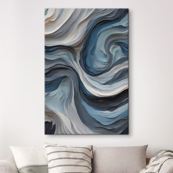 Oceanische golven van rustige lagen Canvas Schilderijen Oceanische golven van rustige lagen