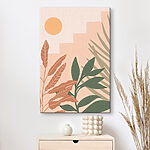 Canvas Schilderijen Zonsopgang in moderne stedelijke jungle