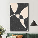 Canvas Schilderijen Zwart-wit patroon