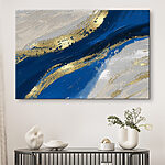 Canvas Schilderijen Oceaan ontmoet metallic terrein