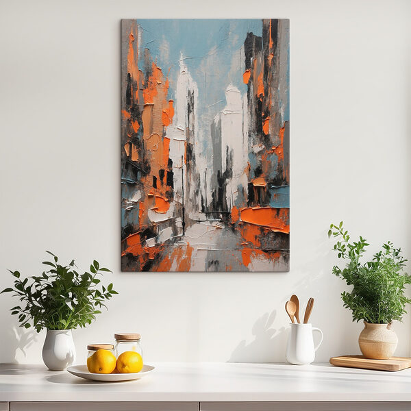 Schilderij van een stad Canvas Schilderijen Schilderij van een stad