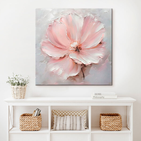 Schilderij van een bloem Canvas Schilderijen Schilderij van een bloem