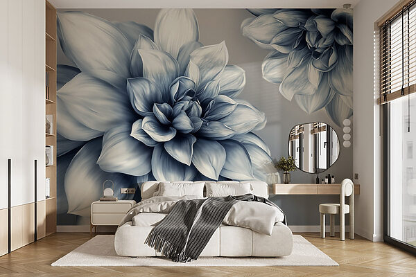 Elegante bloemen in zachte tinten Fotobehang Elegante bloemen in zachte tinten