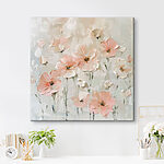 Canvas Schilderijen Schilderij van roze bloemen
