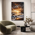 Canvas Schilderijen Zonsondergang boven water